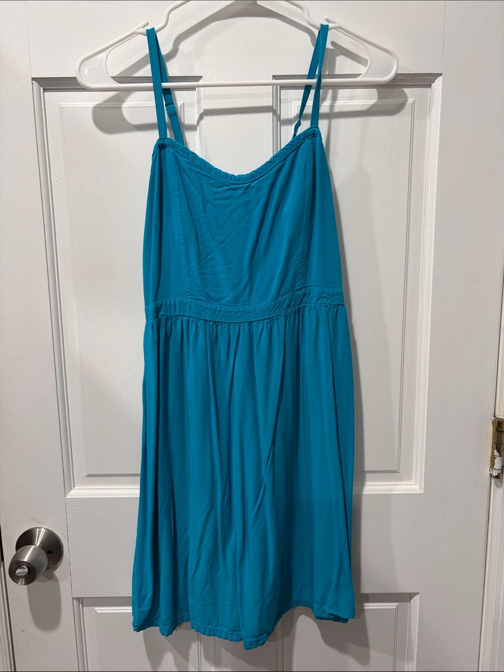 Blue Sleeveless Spaghetti Strap Dress